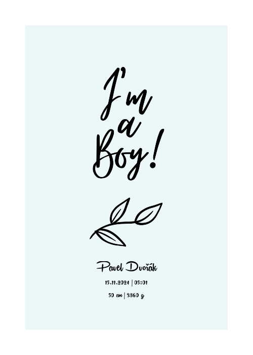 Jsem kluk! s větvičkou