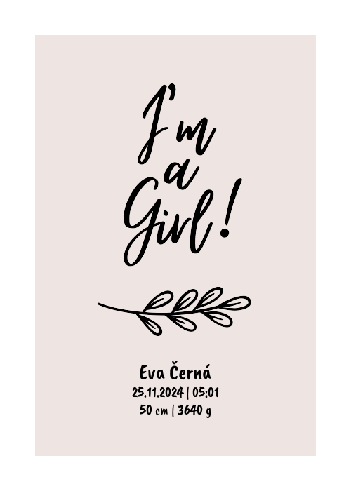 Jsem holka! s větvičkou!